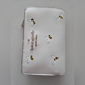 Kate Spade White Bee Print Wallet